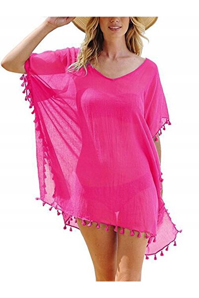 SNM Pareo Plaja, SNM, Roz, Universal, Material Sifon, Detalii Franjuri, Stil ...