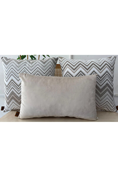 Elanora Home Decorative cushion covers, high-quality woven fabric, set of 3