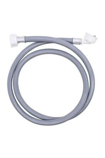 Duravel Washing Machine Inlet Hose with Steel Connectors, Grey 3 Meter