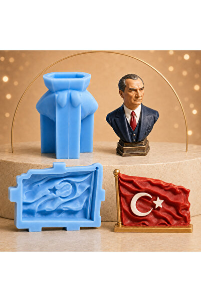 Luce Mondo Craft Silikon Kalıp Atatürk Türk Bayrağı Seti