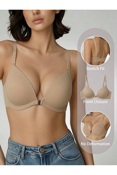 Generic Brand AB cup small chest gathered front breasted women's underwear se...