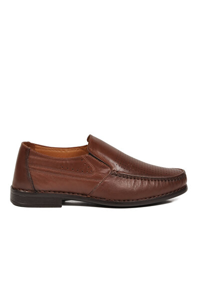 Voyager Men's Genuine Leather Classic Loafer Shoes Tan Sensitive 3607-1 m