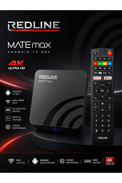 Redline Mate Max 4GB RAM / 32GB Android TV Box – 4K Ultra HD