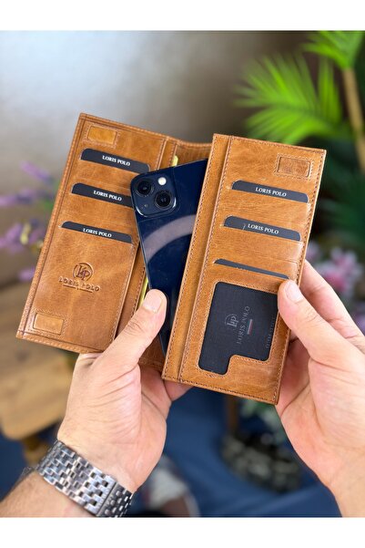 LORİS POLO Torino Hakiki Deri Uzun Unisex Cüzdan – Telefon Bölmeli, iPhone Uy...