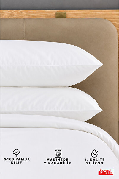 Genel Markalar Microfiber Yastık 800Gr Silikon Elyaf Dolgulu 50x70 cm