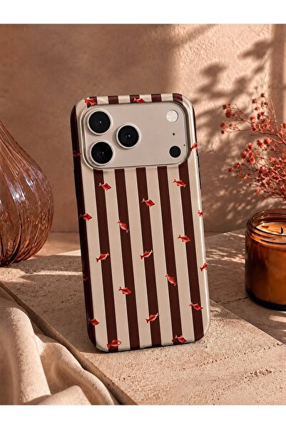 İPhone 17 Pro Max Çizgili Balık Desen Telefon Kılıfı