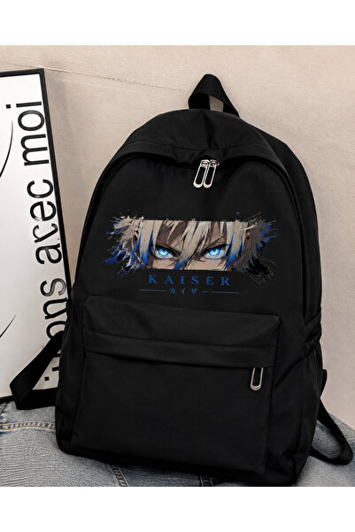 Toum Kaıser Printed Black Backpack