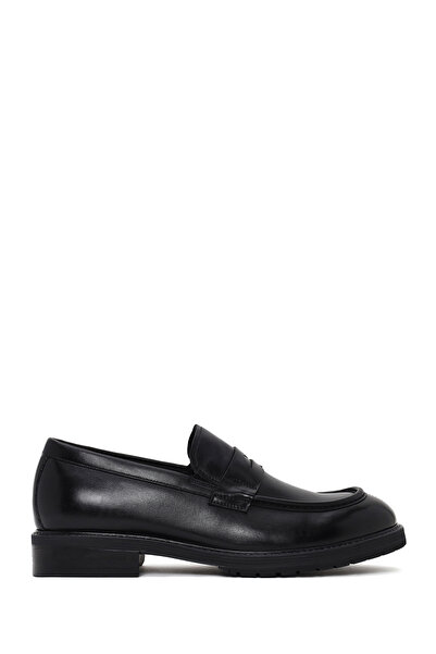 Derimod Men's Black Leather Casual Loafer Wm680037Dv