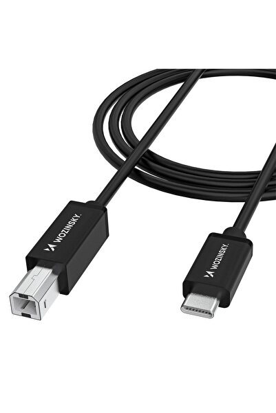 WOZINSKY Cablu USB-C la USB-B de 2M pentru telefoane și tablete cu transfer d...