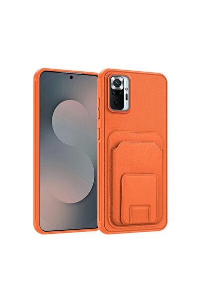 Zebana Xiaomi Redmi Note 10 Pro Uyumlu Kılıf FlexStand Kartlıklı Silikon Kılı...