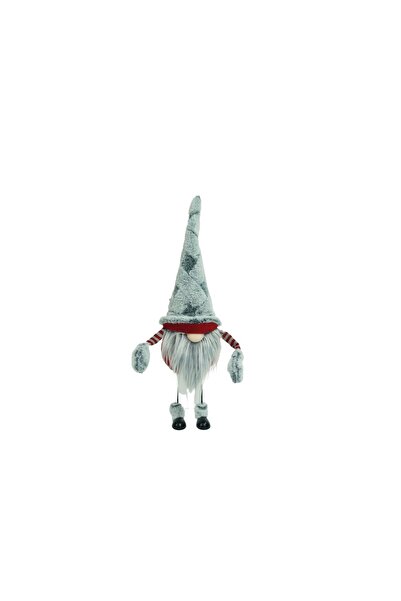 Rao Ornament de Craciun Spiridus, Gri/rosu, Textil, 55 Cm