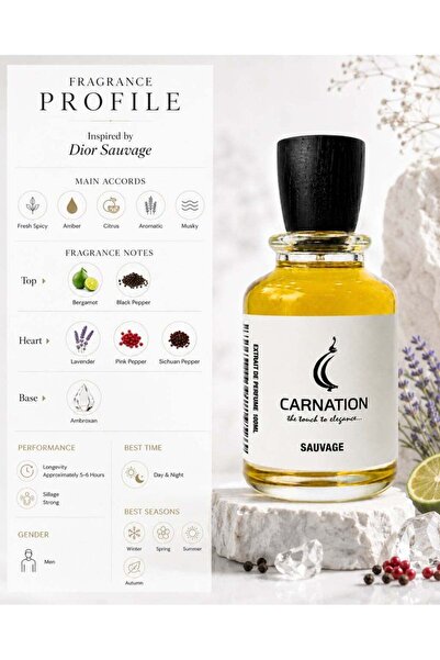 CARNATION Fresh Spicy Aromatic Eau de Parfum for Men