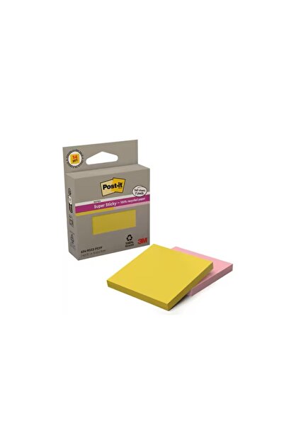 3M Notite adezive Post-it Super Sticky, Yellow si Pink, 76 x 76 mm, 70 file/b...