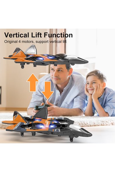 Snooe Remote Control Plane 2.4Ghz Remote Control Foam Airplanes for Kids Boys Stunt Spray Drone with LED Lights