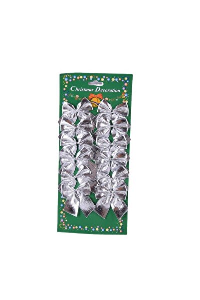 Rao Set 12 Fundite pentru Brad, 5.5 Cm, din Poliester, Argintiu