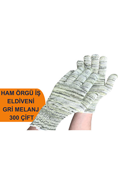 Ham Örgü İş Eldiveni Gri Melanj - 300