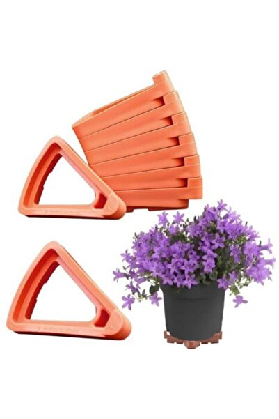 STARSTAR 24-Piece Triangular Breathable Saucer Flower Pot Stand - Concealed S...