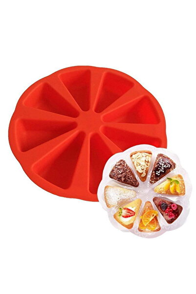 STARSTAR Triangular Non-Stick 8-Hole Silicone Cornbread Muffin Baking Mold