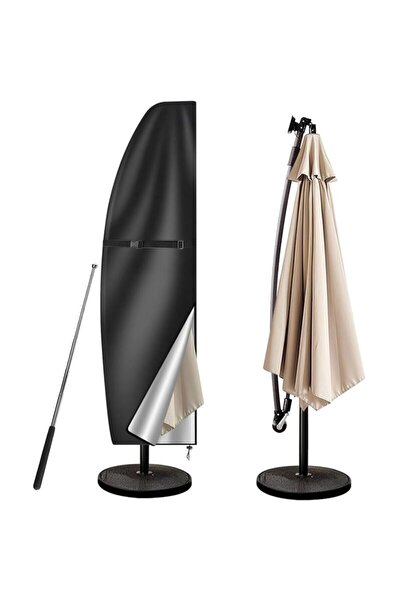 STARSTAR Waterproof cantilever parasol cover, banana-shaped, black, suitable ...
