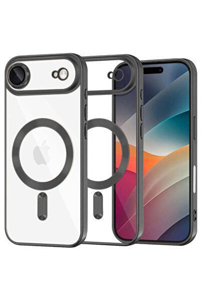 Techsuit Husă pentru iPhone 17 Air, Lux Crystal MagSafe, argintiu - negru