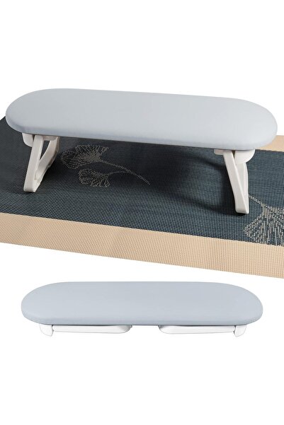 STARSTAR Gray Foldable PU Leather Nail Salon Technician Handrest Pad Support ...