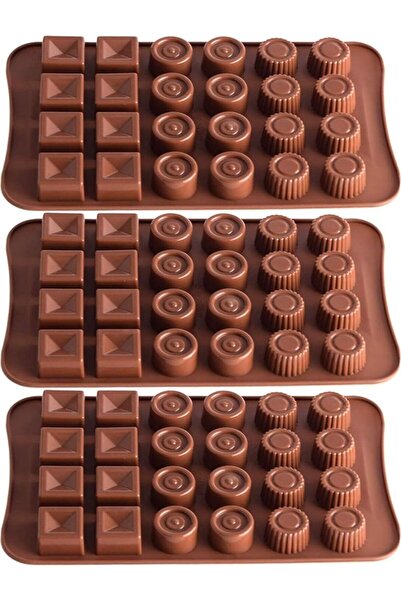 STARSTAR Silicone Chocolate Molds, Candy Baking Molds, Three-Piece Chocolate ...