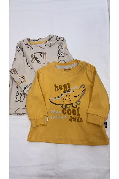 Miniworld Minivo Kids Pamuklu İkili Set Omuz Çıtçıtlı Sevimli Hayvan Desenli ...