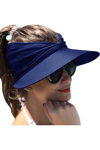 STARSTAR Women's wide-brimmed sun hat with UV protection - dark blue, one siz...