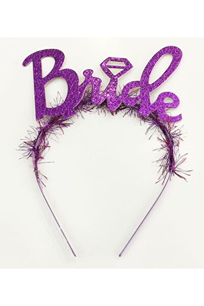 Generic Brand Ljubičasta boja, font "Bachelorette" u kurzivu, kruna mlade sa ...