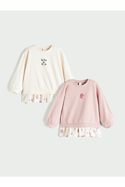 LC Waikiki Crew Neck Girls' Sweatshirt 2 Pack