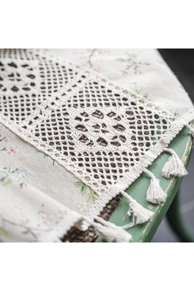 STARSTAR Boho Curtains - Cotton Linen - Beige - 150x160 cm