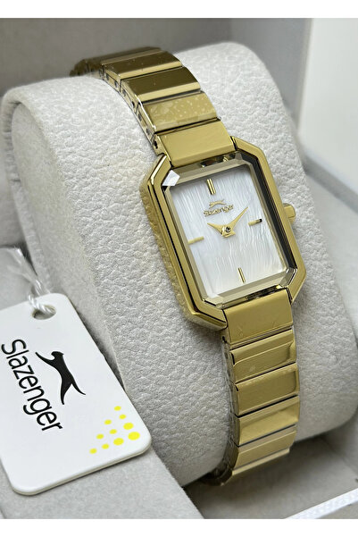 Slazenger Altın Renk Su Geçirmez Çelik Kordon Kadın Kol Saati ILK.6955