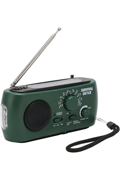 STARSTAR Emergency solar transistor radio, 800mAh manual crank AM/FM/shortwav...