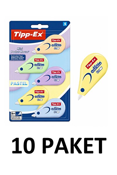 Tipp-Ex 10 عبوات من أدوات تزيين الأشرطة الصغيرة ذات الألوان الباستيل، 5 قطع -...