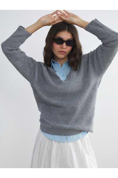 LC Waikiki V Neck Women's Knitwear Sweater