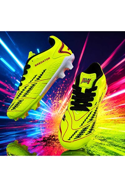 Acarbey Hulk Unisex Kids' Football Boots Neon Yellow