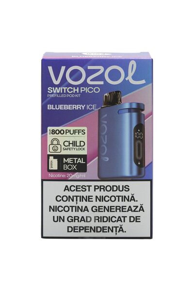 Leski Electronic Cigarette, Vozol, Switch Pico Rechargeable Blueberry Ice