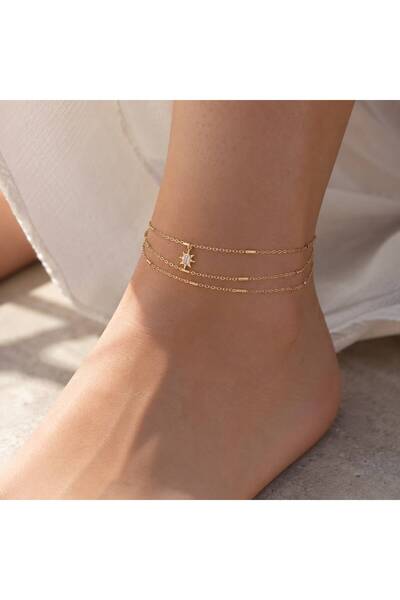 Glowy&Co. Big Star Anti-Tarnish Steel Anklet