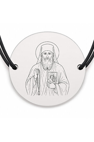 Simoshop Brățară argint 925 cu bănuț Sfântul Antipa de la Calapodești, șnur n...