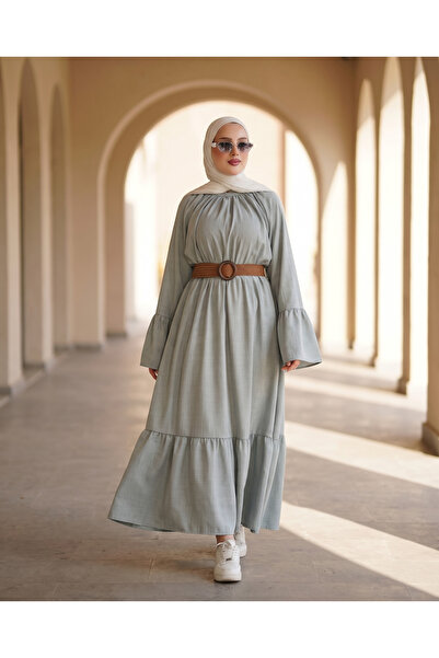 Verona-Gulf Linen Zanar Straw Fabric Dress