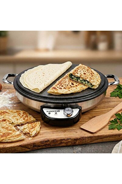 kadoland Yufka & Katmer Sacı 2300 W - Ø50 cm Elektrikli Bazlama Gözleme Sacı