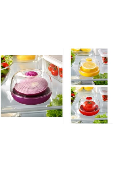 BAMI NETWORK Set recipiente depozitare pentru ceapa, lamaie, rosii, plastic, ...