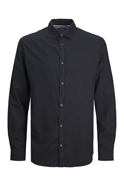 Jack & Jones Πουκάμισο ανδρικό "Twill" μαύρο