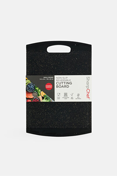 Sharp Chef Small Reversible Non-Slip Cutting Board, Black