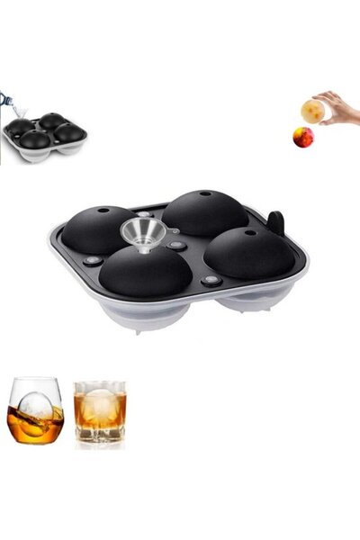 STARSTAR 1-Pack - Round Ice Cube Tray - Easy to Fill - Reusable - Round Silic...