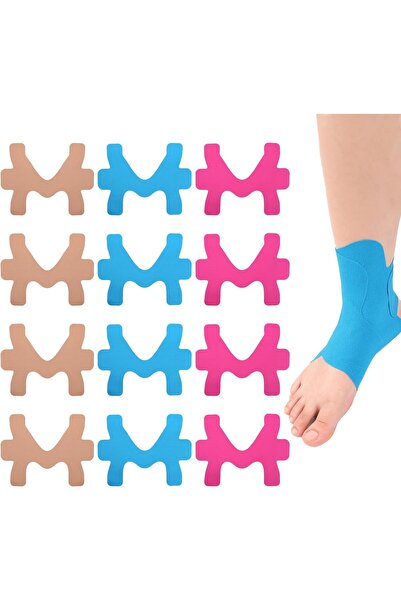 STARSTAR 12-piece pack of pre-cut ankle bandages, elastic and waterproof spor...