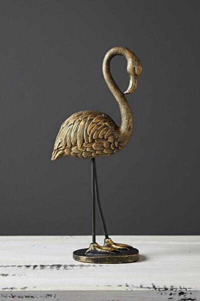 Tasarloxi Dekoratif Gold Flamingo Masaüstü Dekor