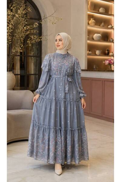Moda Fatma şifon astarlı elbise