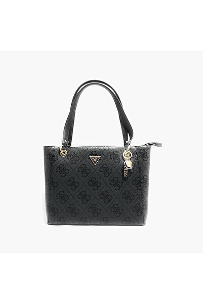 Guess Noelle II Monogram Print Tote Bag with Zip Closure