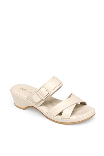 BATA Buckle Strap Comfort Wedge Sandals
